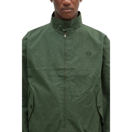 Fred Perry Made In England Harrington-jas In Gewaxt Nachtgroen - Image 4