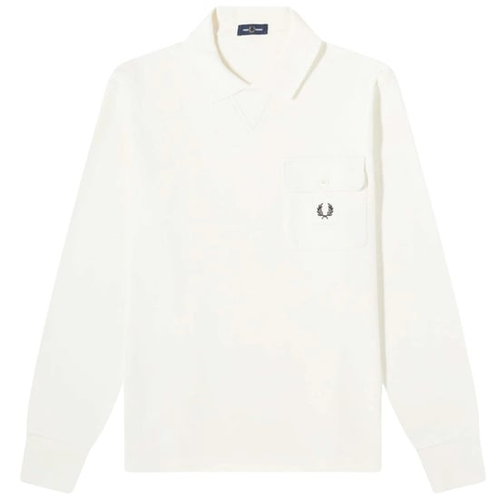 Fred Perry Trui Met Lange Mouwen En Lusjes Aan De Binnenkant In Ecru - Image 1