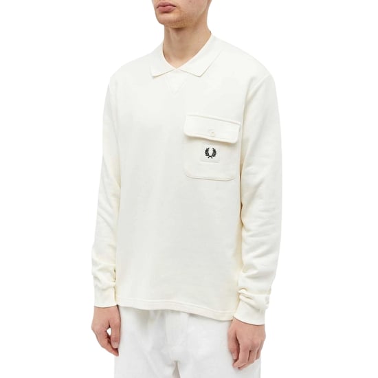 Fred Perry Trui Met Lange Mouwen En Lusjes Aan De Binnenkant In Ecru - Image 2