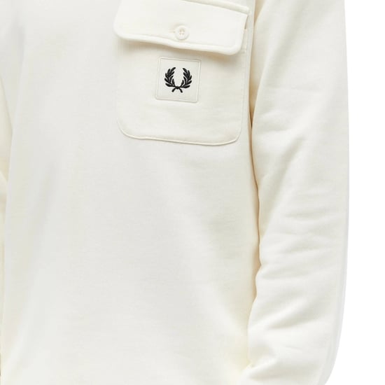 Fred Perry Trui Met Lange Mouwen En Lusjes Aan De Binnenkant In Ecru - Image 4