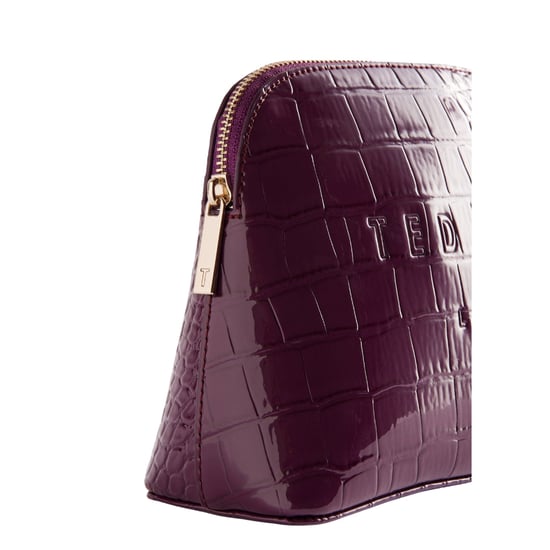 Ted Baker Crocala Make-uptasje Met Imitatie Krokodillenprint In Bordeauxrood - Image 2