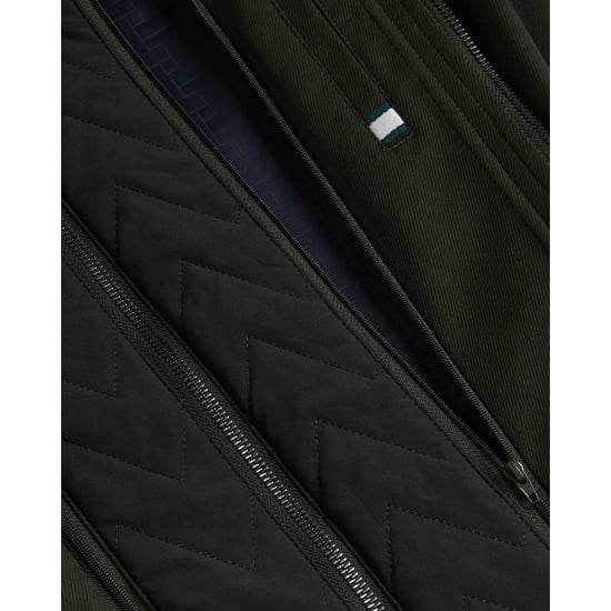 Ted Baker Erolson Nylon Jas Met Trechterhals, Donkergroen - Image 4