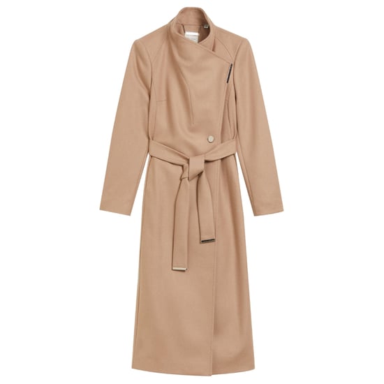 Ted Baker Rosell Lange Wollen Camelkleurige Wikkeljas - Image 1