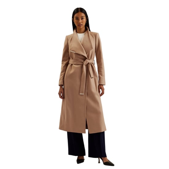 Ted Baker Rosell Lange Wollen Camelkleurige Wikkeljas - Image 2