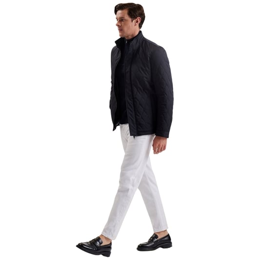 Ted Baker Zampa Gewatteerde Jas Met Trechtervormige Bovenkant, Marineblauw - Image 5