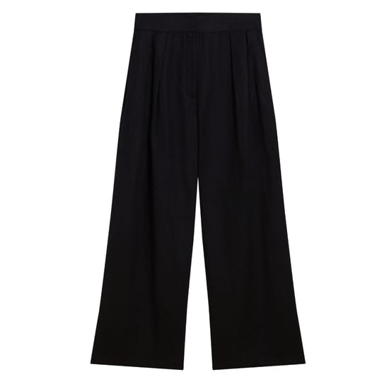 Ted Baker Kyfaat Getailleerde Linnen Zwarte Broek Met Hoge Taille - Image 1