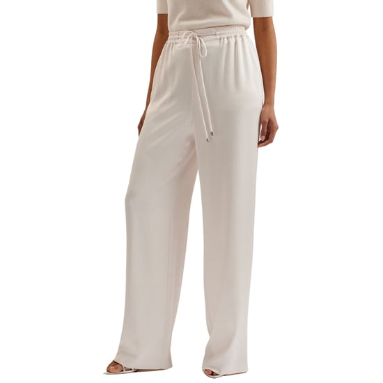 Ted Baker Umaibo Satijnen Joggingbroek Met Wijde Pijpen In Ivoorkleur - Image 3