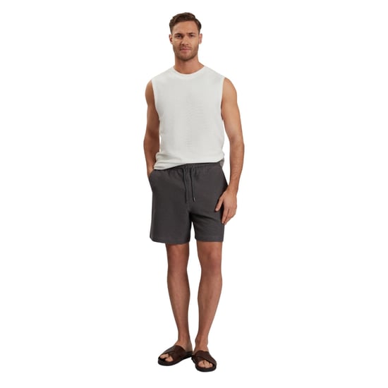Ted Baker Ladislo Regular Katoenen Grijze Shorts Met Trekkoord - Image 3