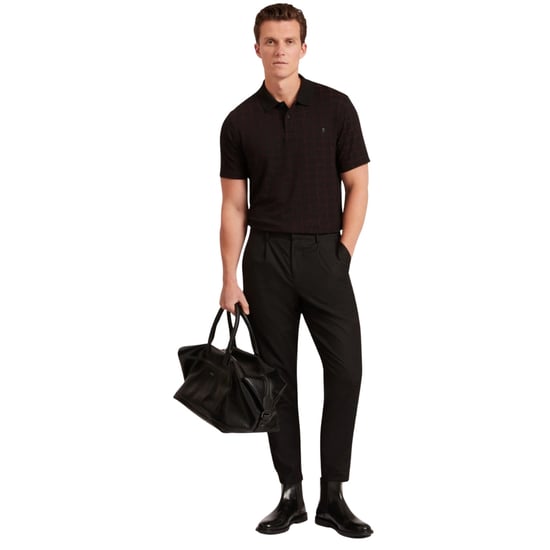Ted Baker Eduard Square Jacquard Zwarte Poloshirt - Image 2