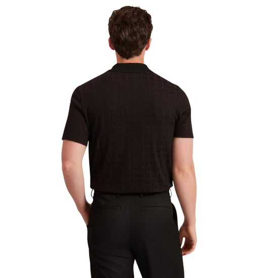 Ted Baker Eduard Square Jacquard Zwarte Poloshirt - Image 3