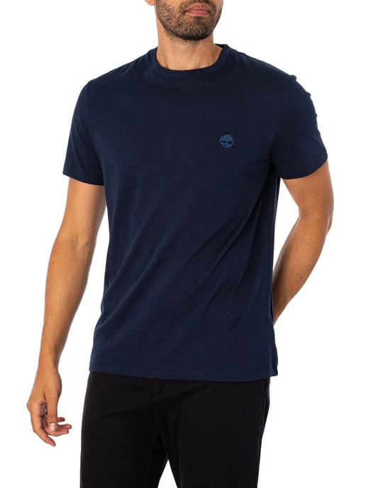 Timberland Slim Fit T-Shirt Met Geborduurd Logo, Blauw - Image 2
