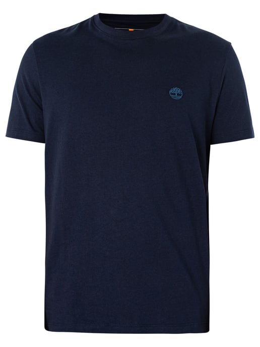 Timberland Slim Fit T-Shirt Met Geborduurd Logo, Blauw - Image 5