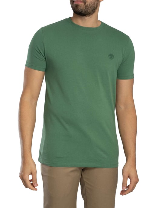 Timberland Slim Fit T-Shirt Met Geborduurd Logo, Groen - Image 1