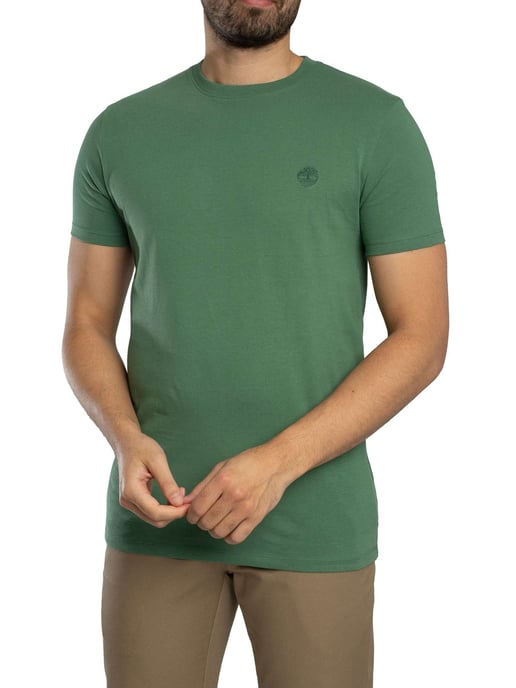 Timberland Slim Fit T-Shirt Met Geborduurd Logo, Groen - Image 2
