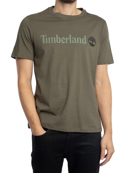 Timberland Lineair Logo-T-Shirt, Groen - Image 1