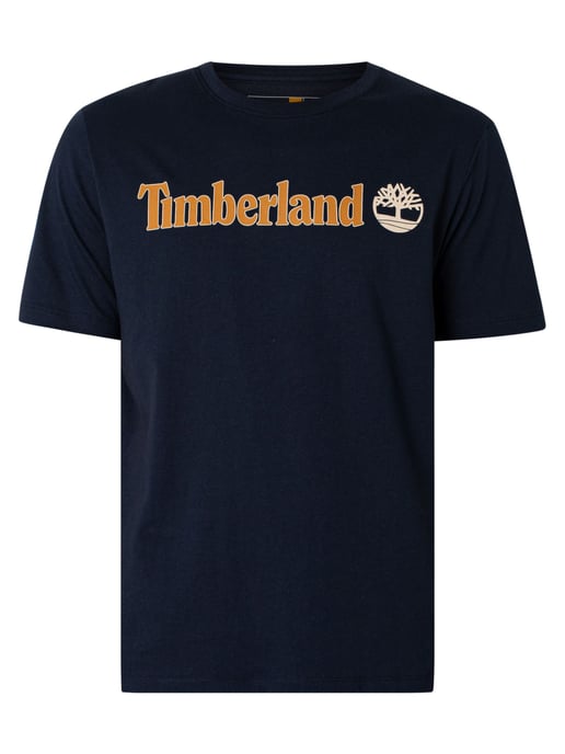 Timberland Lineair Logo-T-Shirt, Blauw - Image 5
