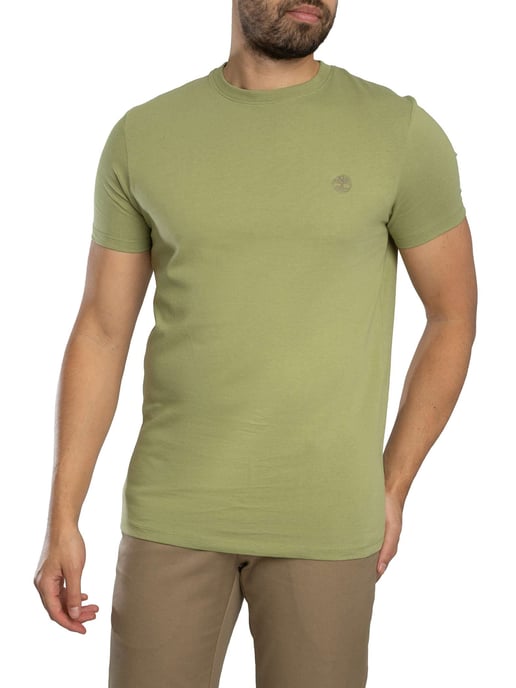 Timberland Slim Fit T-Shirt Met Geborduurd Logo, Groen - Image 2
