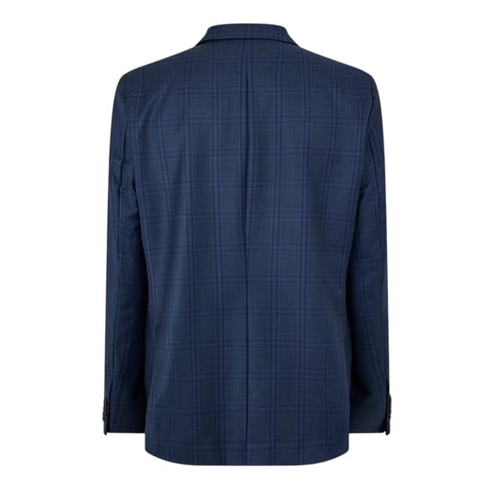 Ted Baker Herenpakjasje met geruite stof en V-hals (Donkerblauw) - Image 2