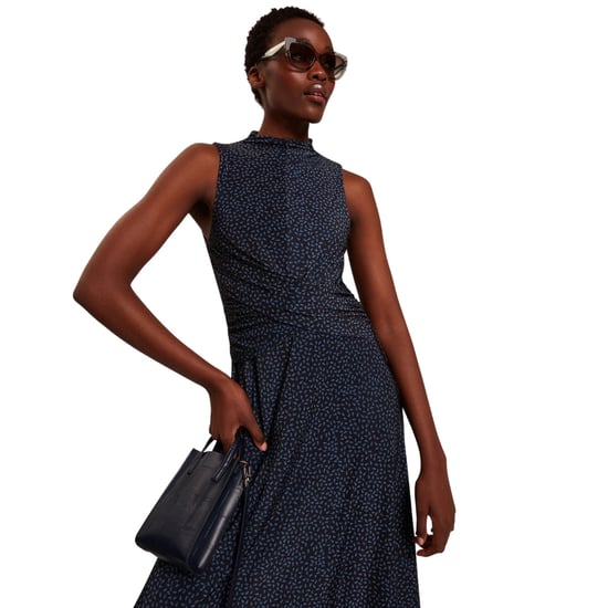 Ted Baker Inisha Bedrukte Mouwloze Zwarte Midi-jurk - Image 4