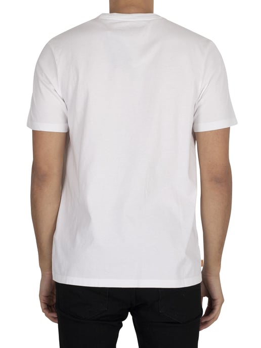 Timberland T-Shirt Met Merknaam, Wit - Image 3