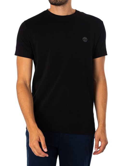 Timberland Slim Fit T-Shirt Met Geborduurd Logo, Zwart - Image 1