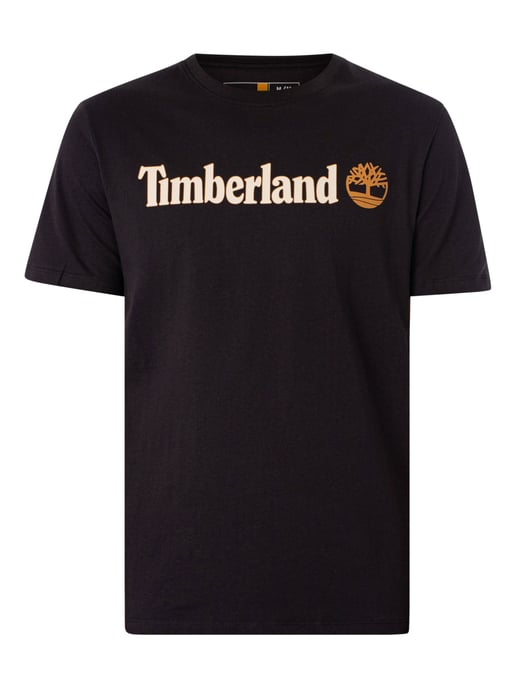 Timberland Lineair Logo-T-Shirt, Zwart - Image 5