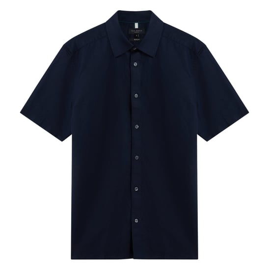 Ted Baker Zebra Regular Navy Linnen Overhemd - Image 1