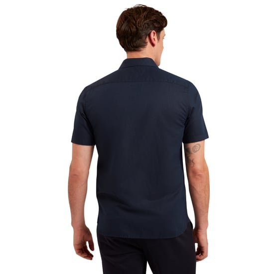 Ted Baker Zebra Regular Navy Linnen Overhemd - Image 3