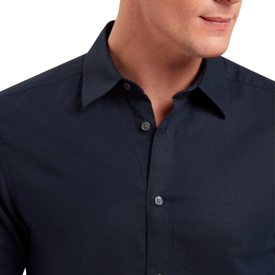 Ted Baker Zebra Regular Navy Linnen Overhemd - Image 4
