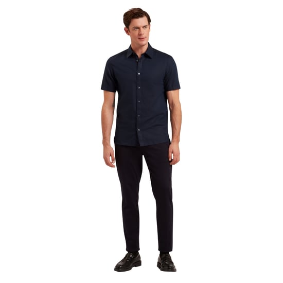 Ted Baker Zebra Regular Navy Linnen Overhemd - Image 5
