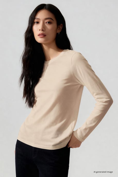 Dames Katoen Elastaan T-Shirt - Image 2