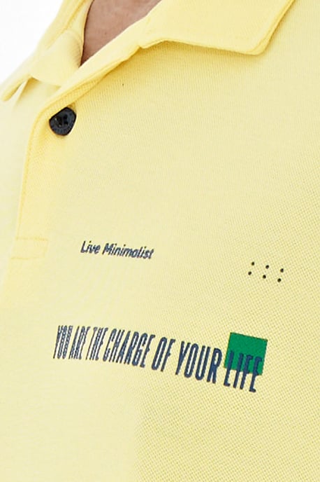 Heren Katoenen Polo T-Shirt Met Tekstprint - Image 3