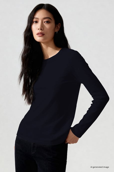 Dames Katoen Elastaan T-Shirt - Image 1
