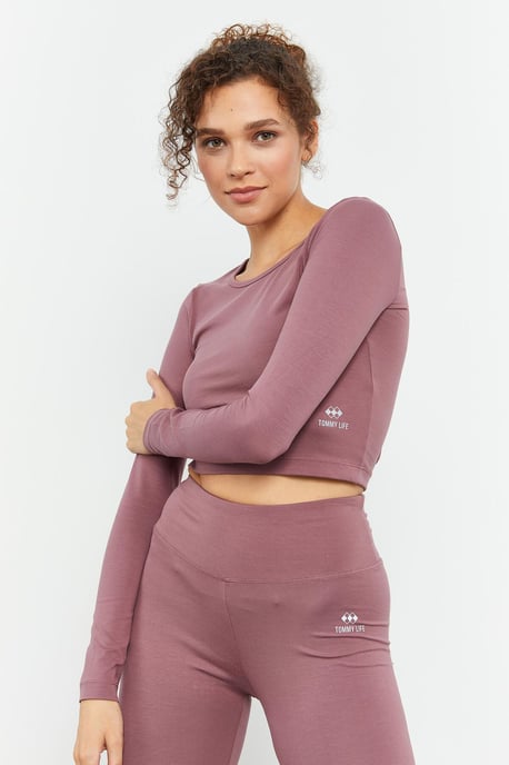 Slim-Fit Lange Mouwen Crop Top - Image 3