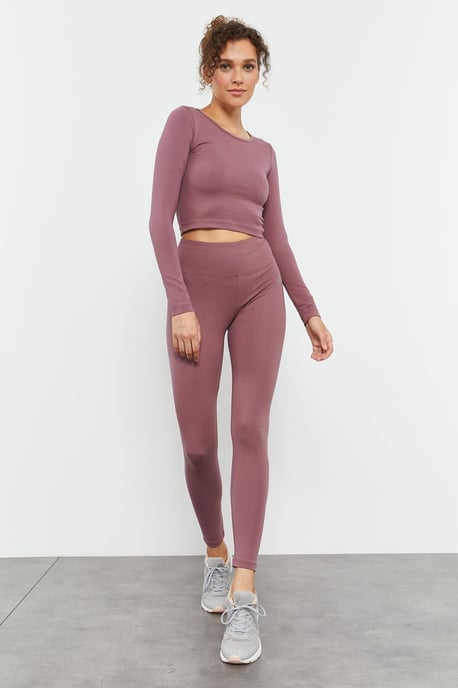 Slim-Fit Lange Mouwen Crop Top - Image 4