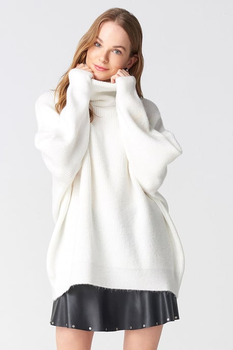 Oversized Geribbelde Coltrui - Image 4