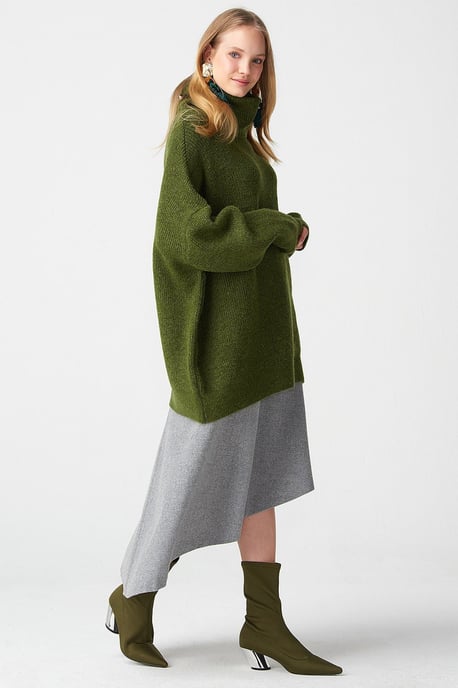 Oversized Geribbelde Coltrui - Image 2