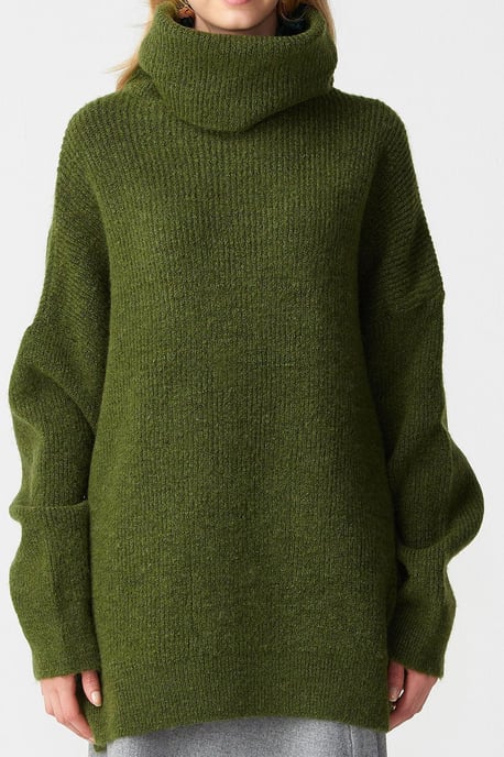 Oversized Geribbelde Coltrui - Image 4