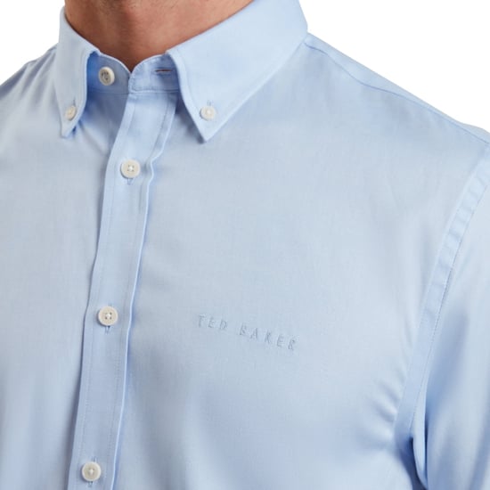 Ted Baker Alyth Regular Merkshirt In Blauw Oxford-stof - Image 5