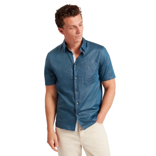 Ted Baker Palomas Marineblauwe Linnen Overhemd - Image 2