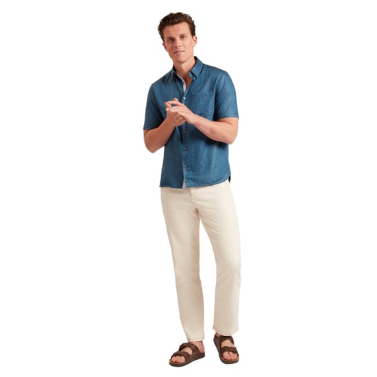 Ted Baker Palomas Marineblauwe Linnen Overhemd - Image 3