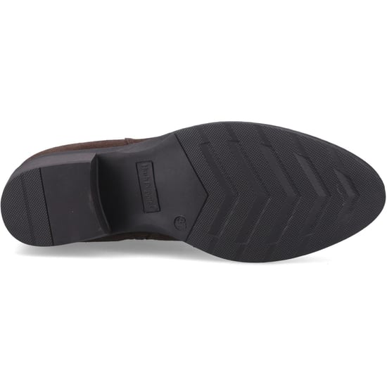 Hush Puppies Iris Suède Dames Chocolade Hak Enkellaarsjes - Image 3