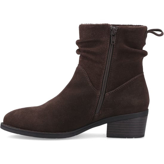 Hush Puppies Iris Suède Dames Chocolade Hak Enkellaarsjes - Image 4