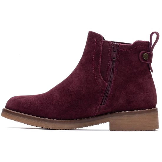 Hush Puppies Maddy Suède Dames Plum Boots - Image 4