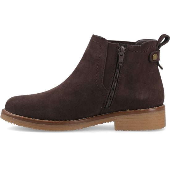 Hush Puppies Maddy Suède Dames Chocolade Brede Pasform Laarzen - Image 4