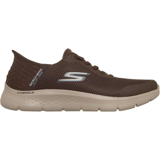 Skechers GO WALK Flex Hands Up Textiel Heren CHOCOLADE Sneakers - Image 4