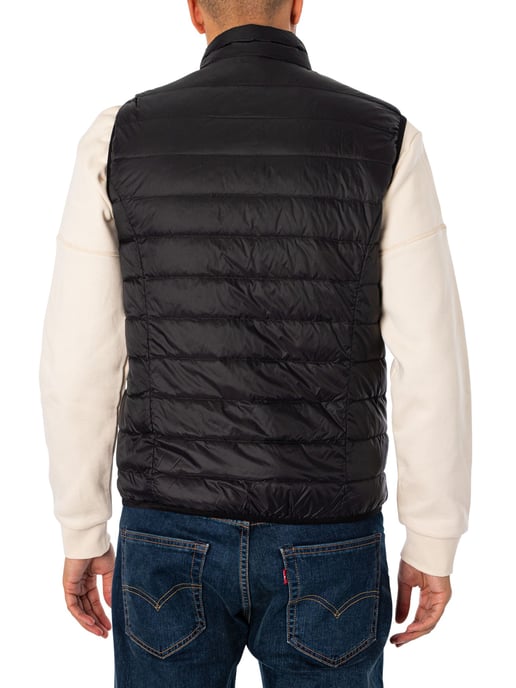 EA7 Geweven Donzen Bodywarmer, Zwart - Image 3
