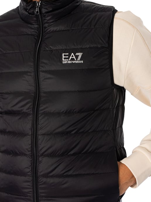 EA7 Geweven Donzen Bodywarmer, Zwart - Image 4