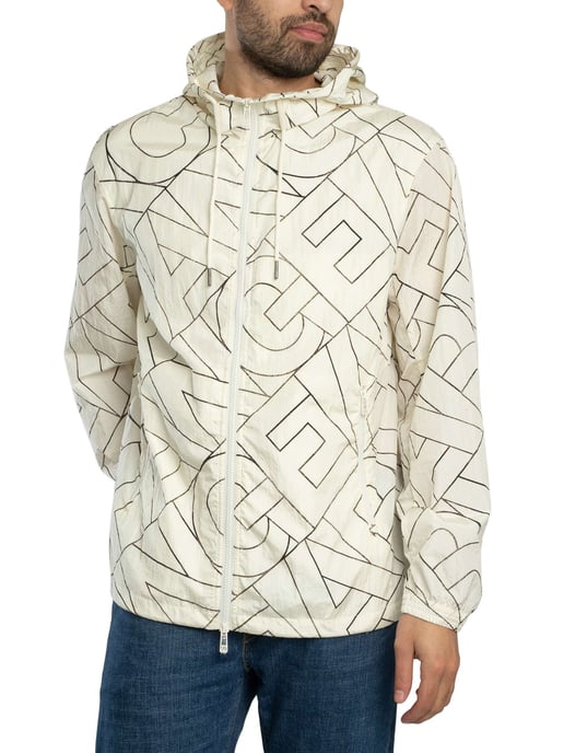 Armani Exchange Jas Met Diagonaal Logo, Beige - Image 1