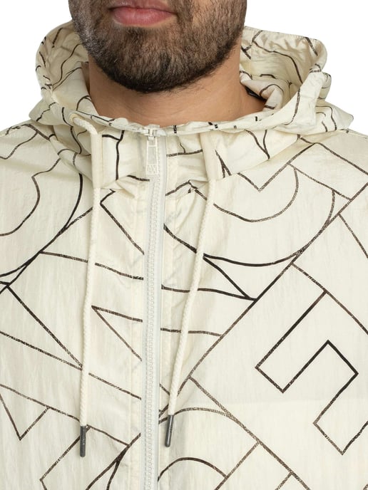 Armani Exchange Jas Met Diagonaal Logo, Beige - Image 5